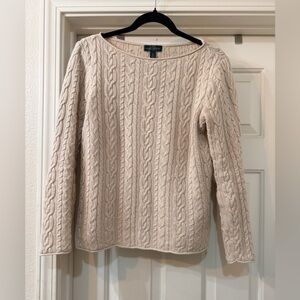 Ralph Lauren Cable Knit Sweater in Cream